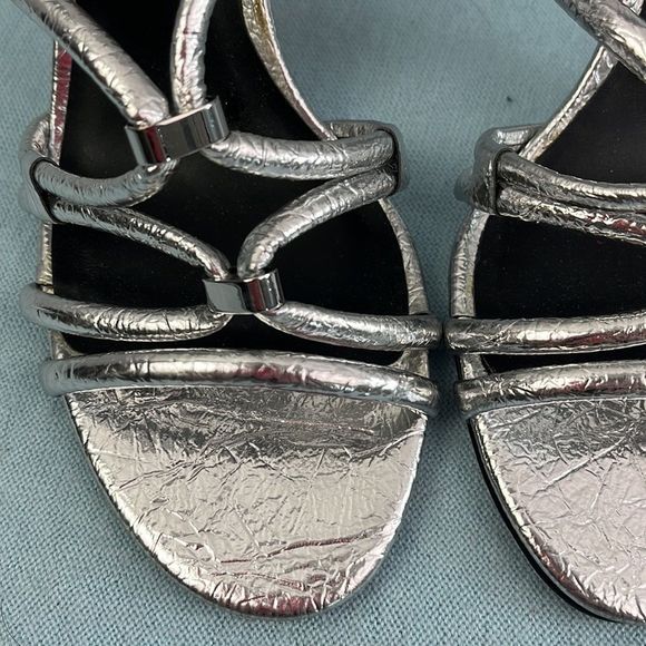Rebecca Minkoff Silver Strappy Heels - Picture 3 of 9